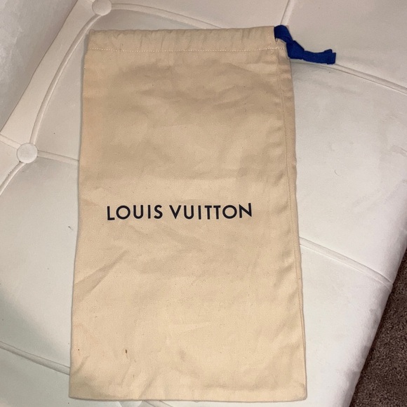 Louis Vuitton Cream Dust Bag with Blue Accent - Picture 1 of 6